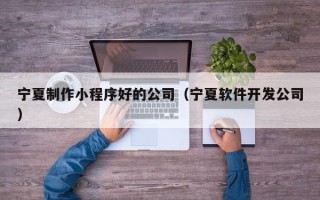 北海宁夏制作小程序好的公司（宁夏软件开发公司）